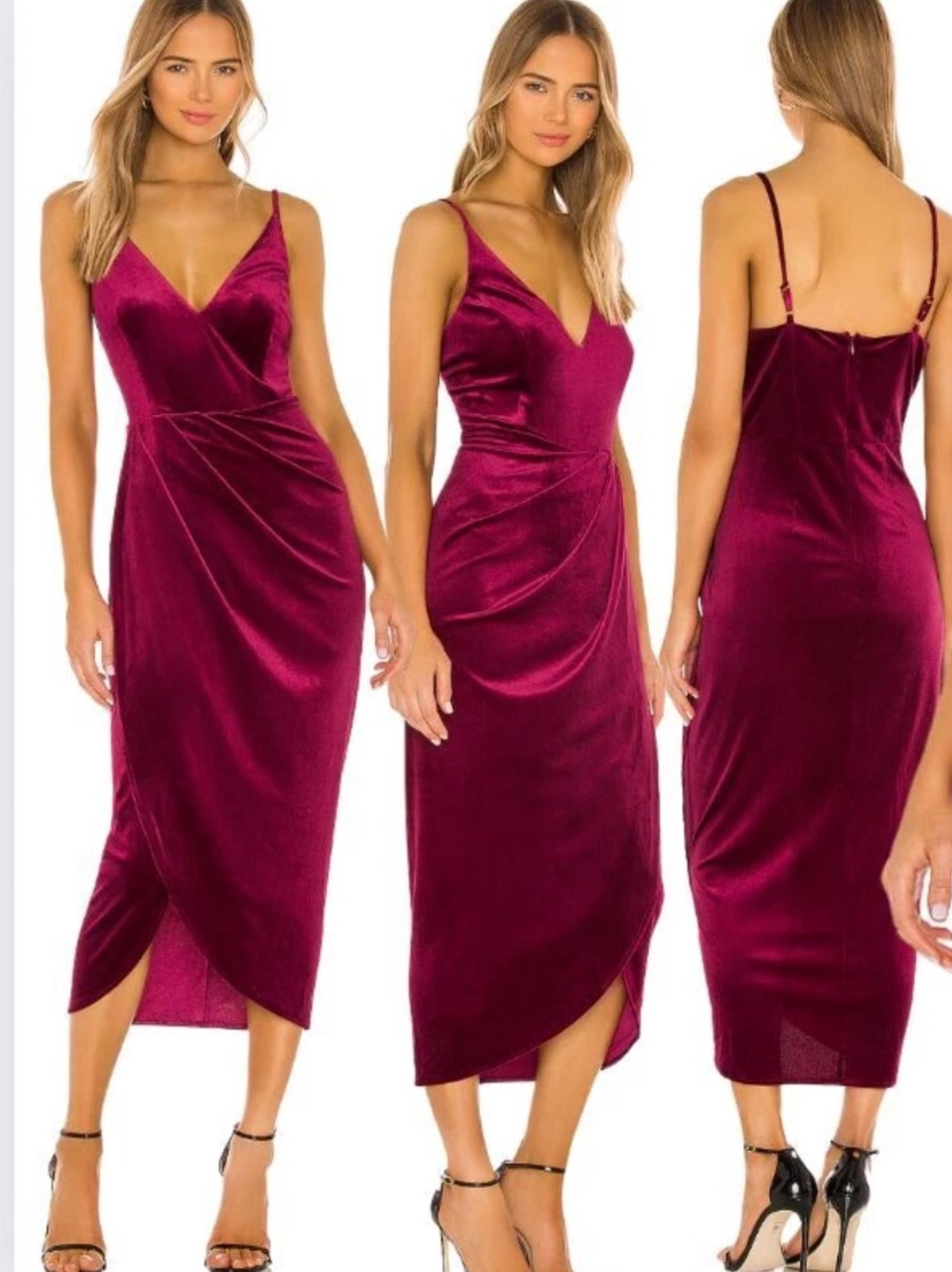 🔥 REVOLVE X Yumi Kim, Felicity Dress, Velvet Midi Party Cocktail, XS